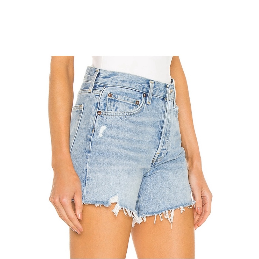 Agolde Light Blue Jean Shorts
